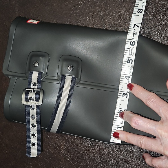 Hunter Refined Matte Dark Green Adjustable Rain Boots Size 8 - Picture 15 of 15